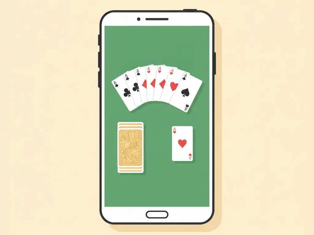 A free Rummy table on a phone showing the player's arranged sets and runs, the closed draw pile and the open discard pile, with no deposit or money fields anywhere on screen